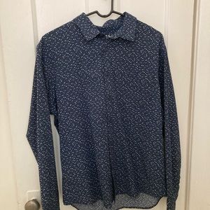 Blue White and Black Shirt